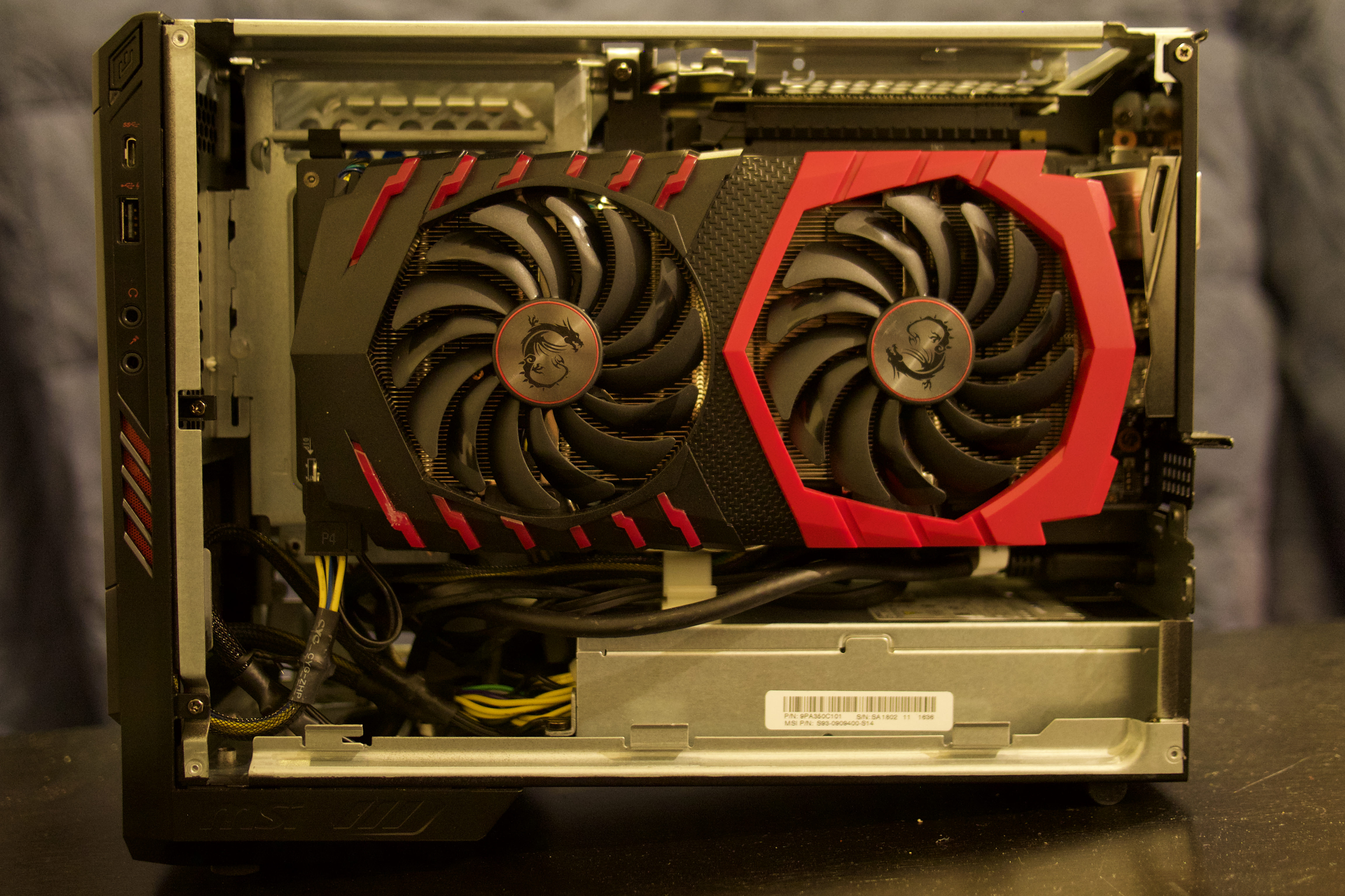 Once the paneling is removed, the graphics card is pretty hard to miss.